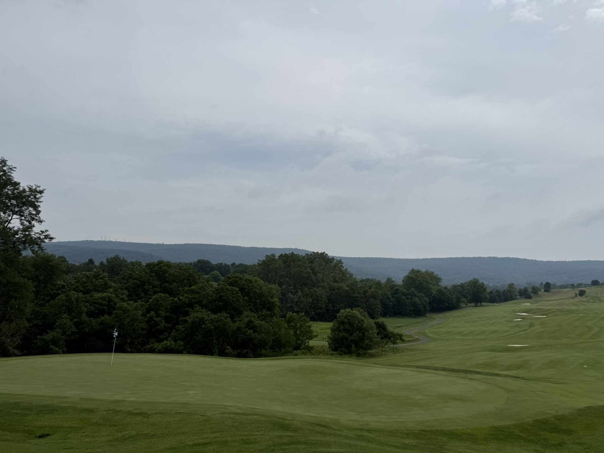 Golf course fairway and green